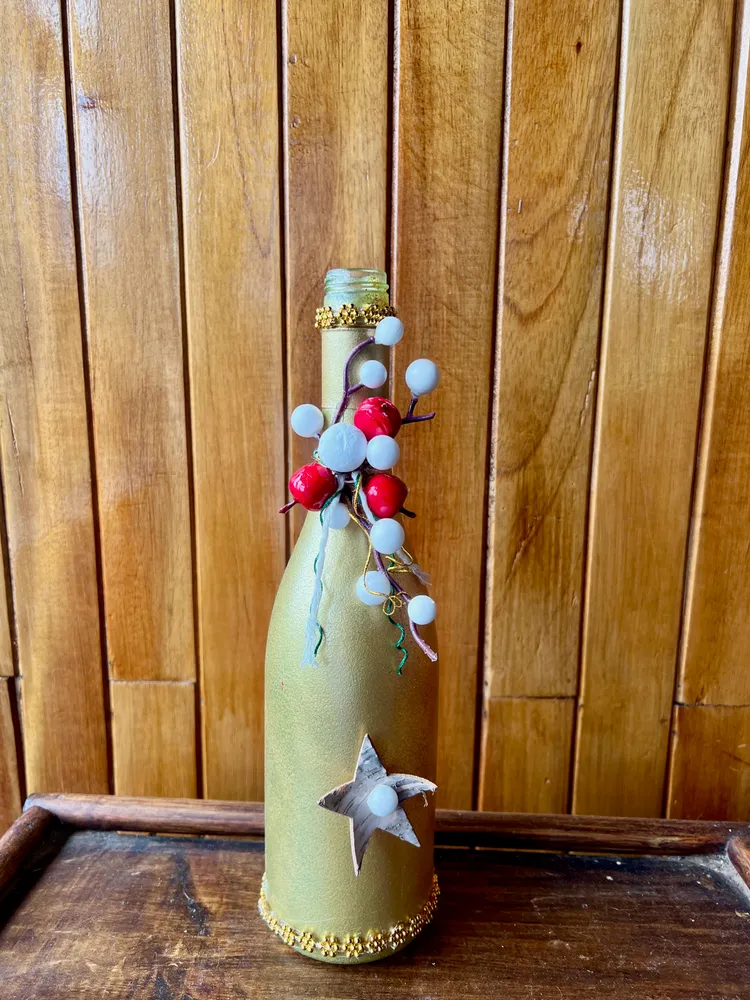 Botella Dorada "Bayas Festivas"