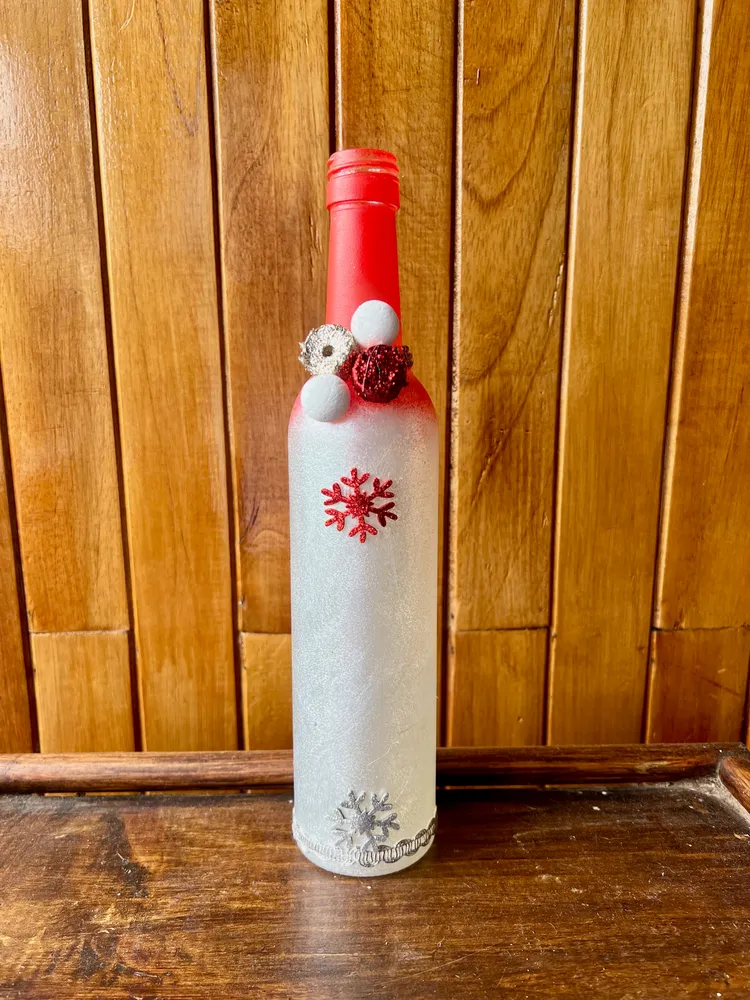 Botella Navideña "Nieve Brillante"