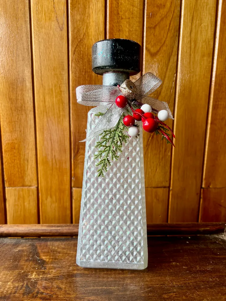 Botella Navideña "Diamante Escarchado"