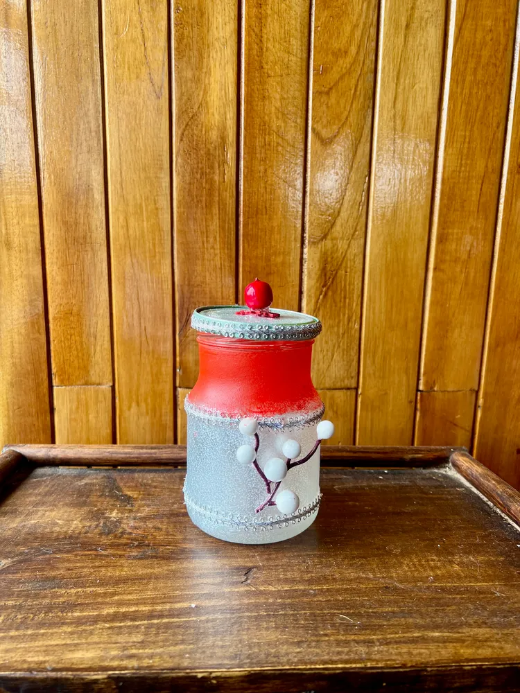 Frasco Bicolor "Bayas Blancas"