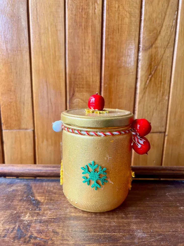 Frasco Dorado "Copo y Bayas"