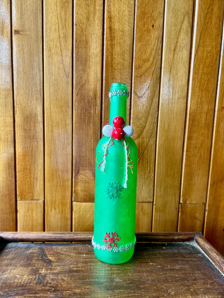 Botella Verde "Tradición Festiva"